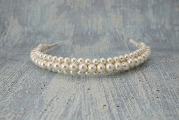 5. Pale Blue Pearl Hair Band - wide 6