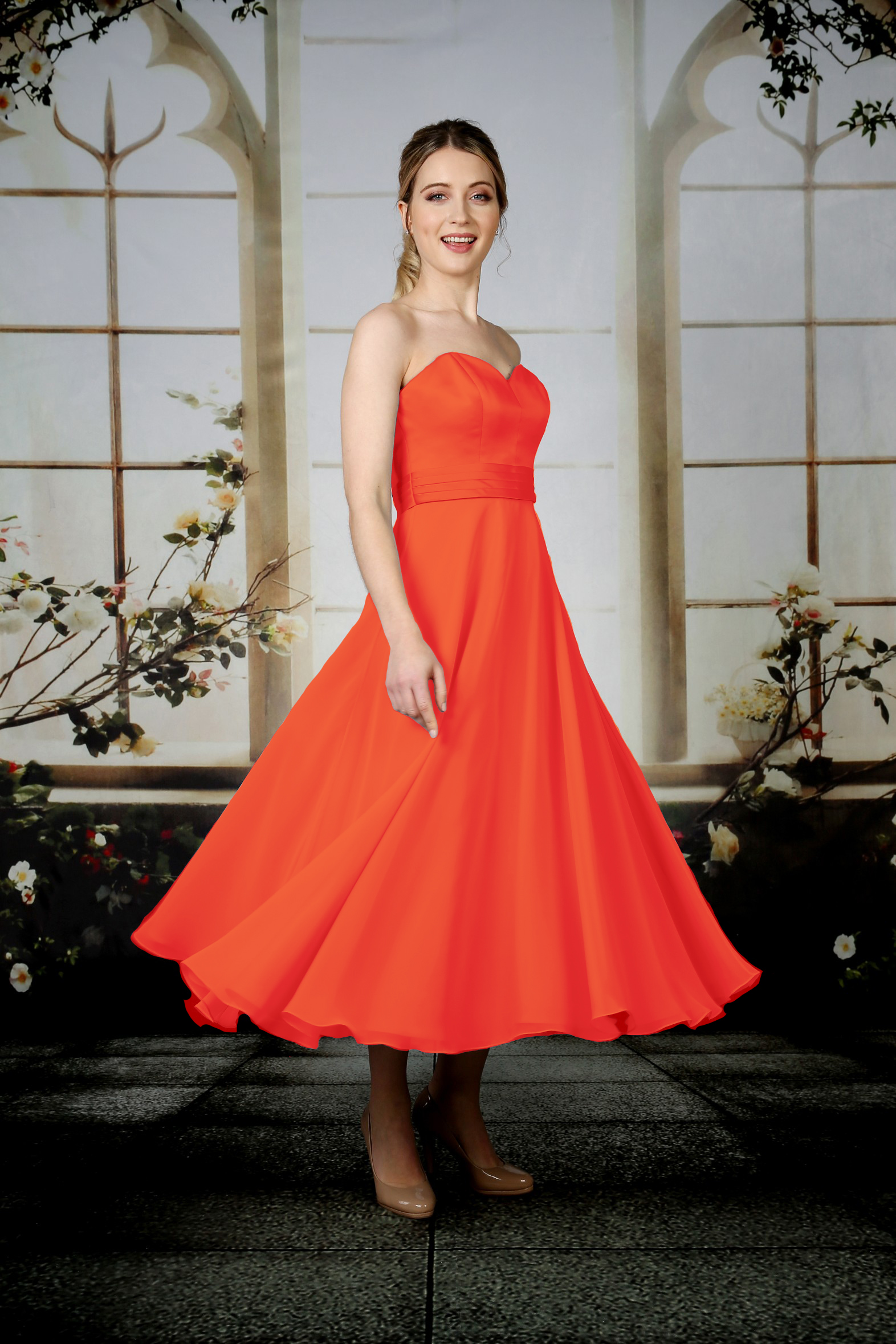 Tea Length Sweetheart Dress Nieve Couture