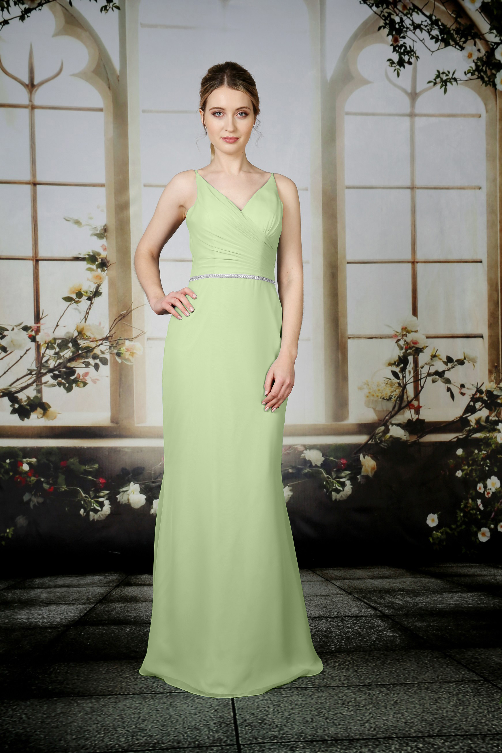 Slim Fit V Neck Dress Nieve Couture